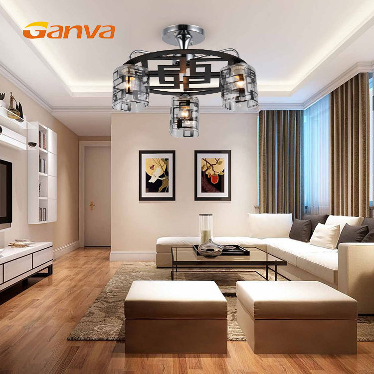 Unique Design Modern Indoor Hanging Home Decoration E27 Luxury Crystal Glass Chandelier Ceiling Light