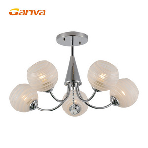 GANVA Contemporary Antique Design Glass Home Decor E27 Ceiling Chandelier Pendant Light