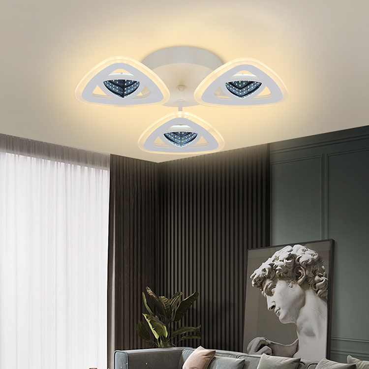 GANVA New Product Modern Home Decorative Bedroom Remote Control Dimmable Fancy Led Ceiling Lights