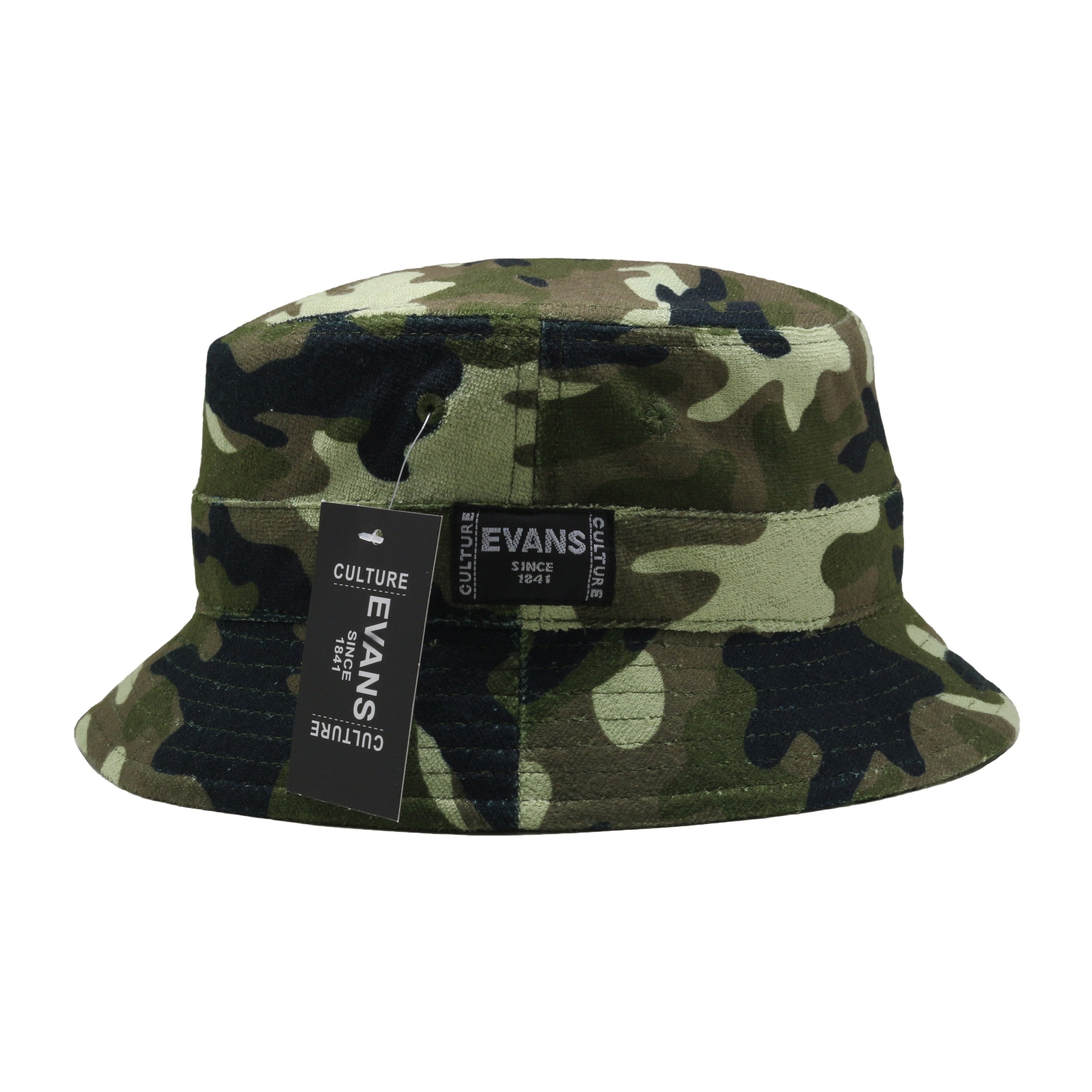 Custom 100% Polyester Fisherman Camo Bucket Hat