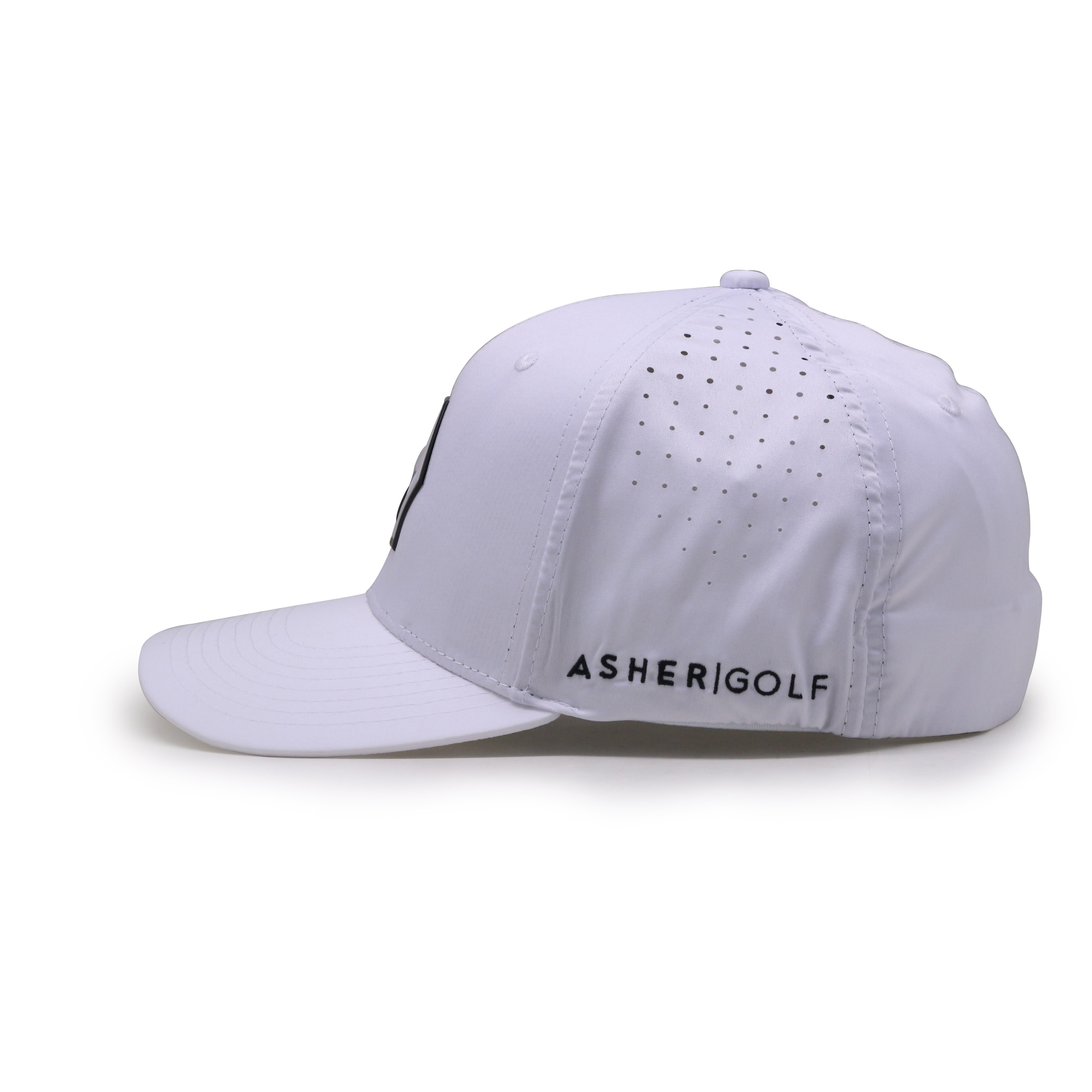 Quick Dry Flex Fitted Polyester Baseball Cap With Metal Logo