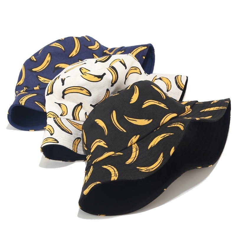 Mashiyiao Unisex Print Double-Side-Wear Reversible Bucket Hat