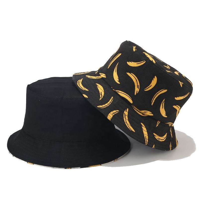 Mashiyiao Unisex Print Double-Side-Wear Reversible Bucket Hat