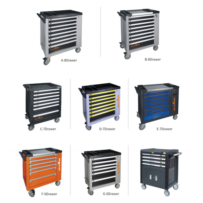 Srunv 421 Pcs Tool Sets Rolling Box Heavy Duty Stainless Steel Tool Chest 7 Drawers Tool Cabinet Cart Trolley