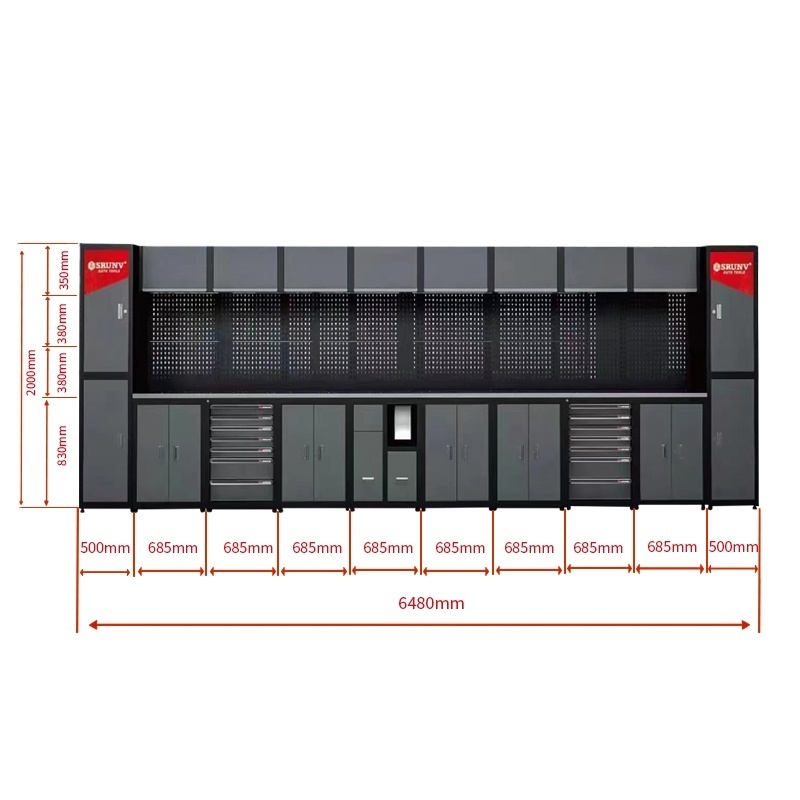 Srunv Workbench Tool Chest/cart/trolley Garage Tool Cabinet Group Hanging Tool Box With Tool Holder Workshop Garage Storage