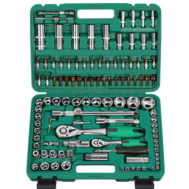 121 Pcs Multi Car Repair Mechanic Ratchet Socket Wrench Tool Set Box Car Repair Combination Socket Set