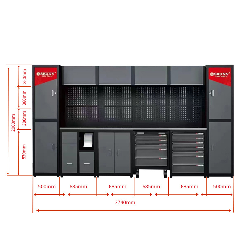 Srunv Workbench Tool Chest/cart/trolley Garage Tool Cabinet Group Hanging Tool Box With Tool Holder Workshop Garage Storage