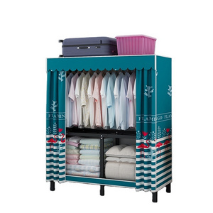 Nordic style Closet Wardrobe Portable Clothes Storage Organizer with Non-Woven Fabric Cover