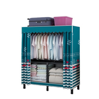 Nordic style Closet Wardrobe Portable Clothes Storage Organizer with Non-Woven Fabric Cover