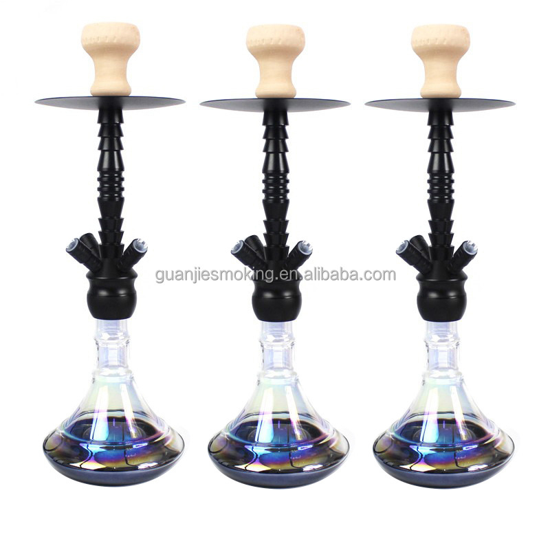 3air1connector high quality Premium aluminum hookah shisha alloy bar hookah set hoka