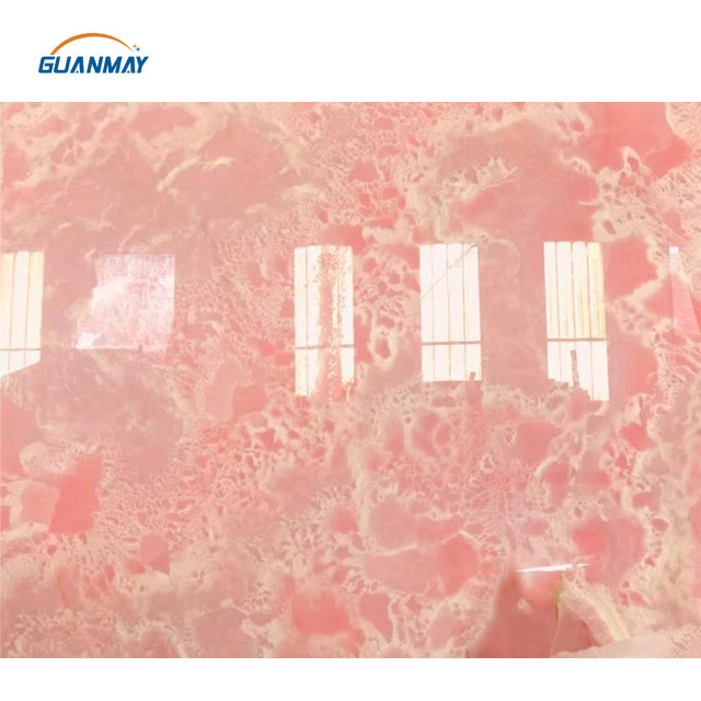 Material natural polished pink onyx slab pink onyx marble slab tiles price onyx