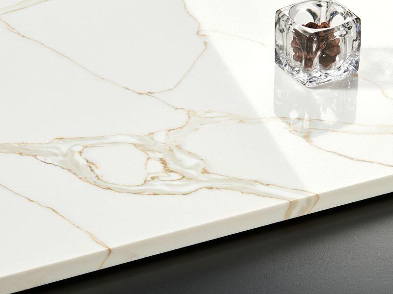 Calacatta Gold Quartz Customized Slab Factory Price Engineered Quartz