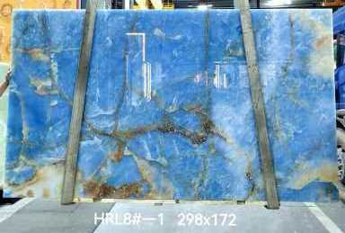 Blue Onyx Natural Backlit Onyx Stone Wall Panel Golden Sky Blue Onyx Marble Slab