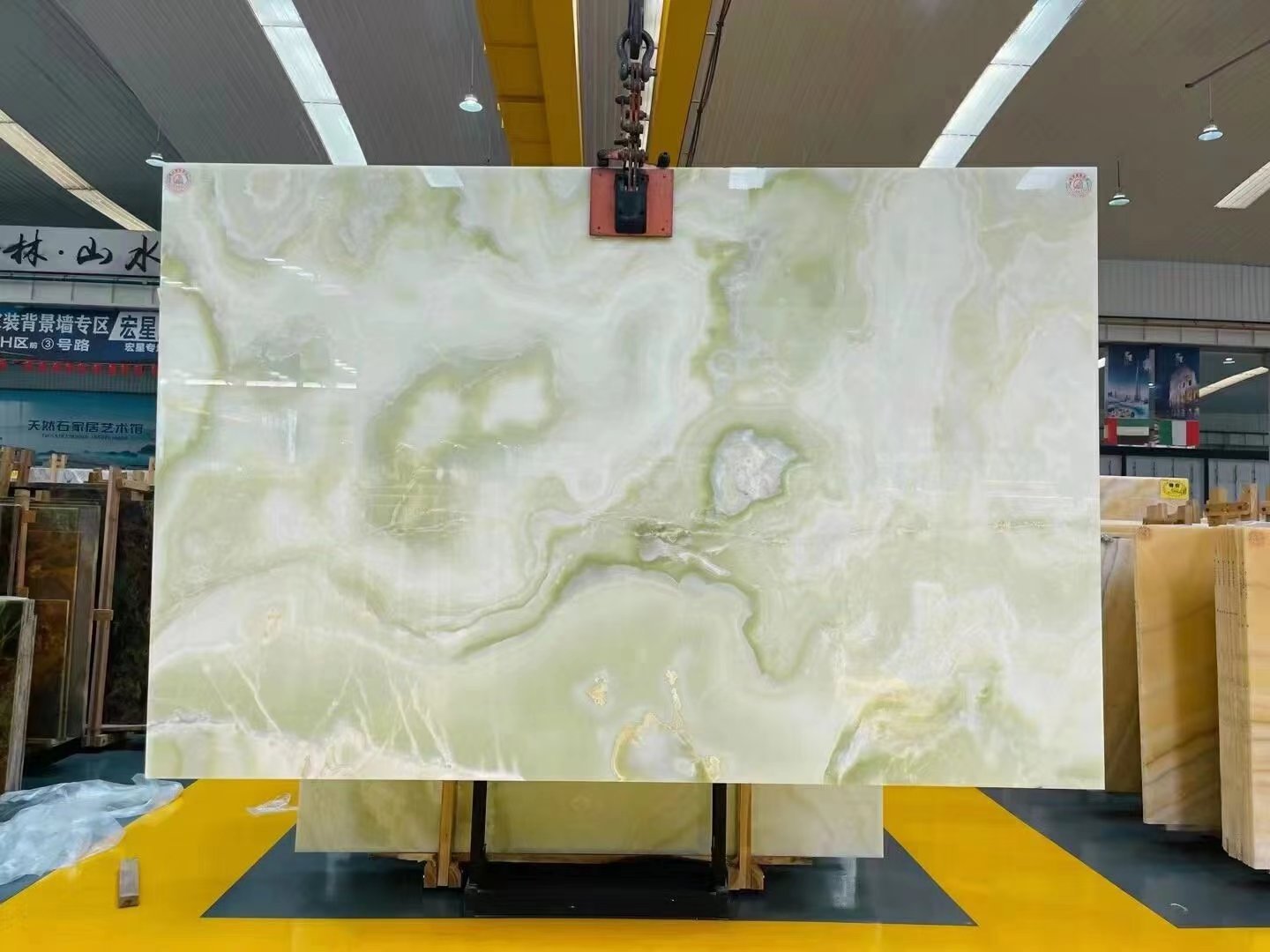 New style luxury stone cyan green marble slabs green onyx marble for villa interior wall decoration and countertop