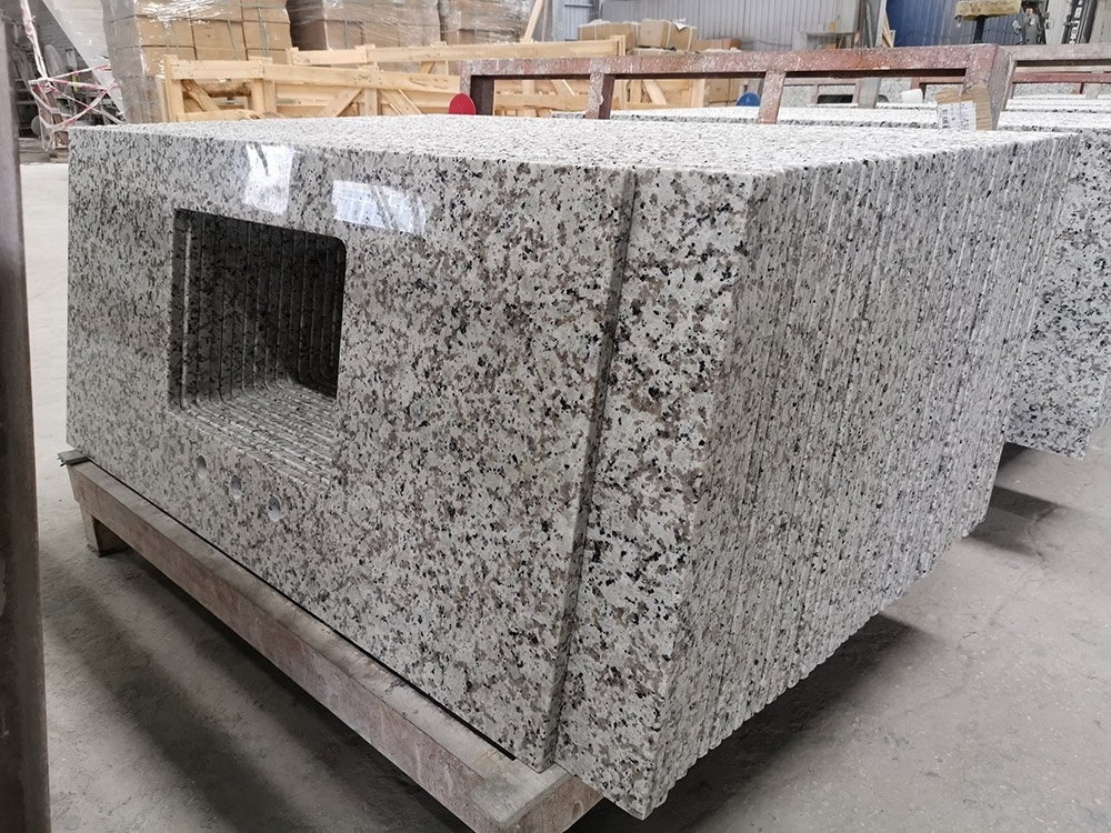 China Bala White granite counter tops bathroom countertops sink vanity tops table top for sale