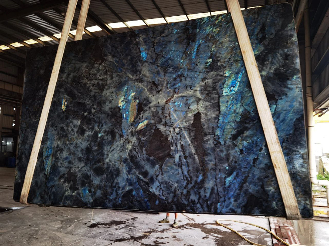 Manufacturer Direct Price Luxury Natural Stone Blue Labradorite Slab Granite