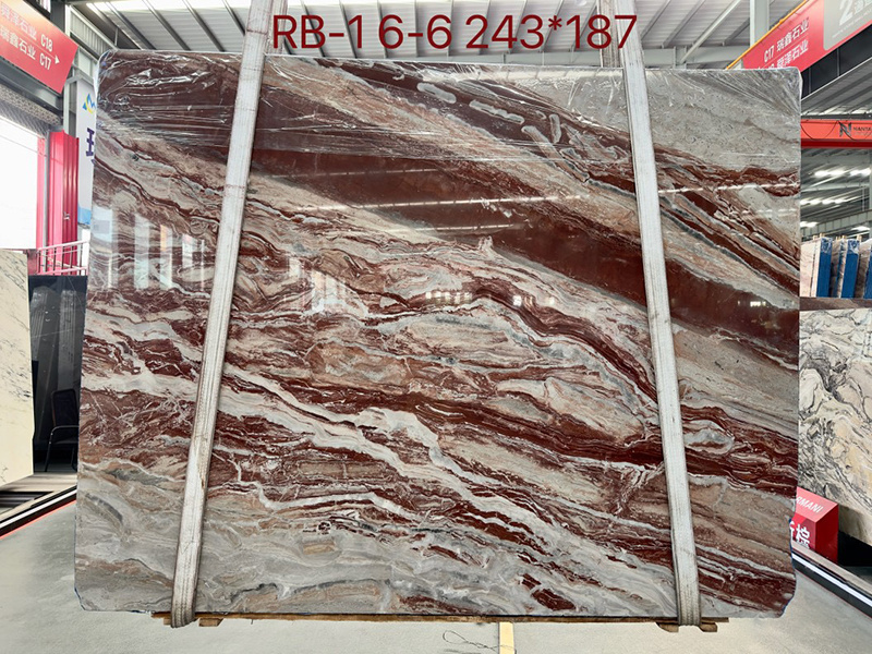 New Arrival Italy Monica Red Marble Slabs for Floors Walls Countertops Table Tops