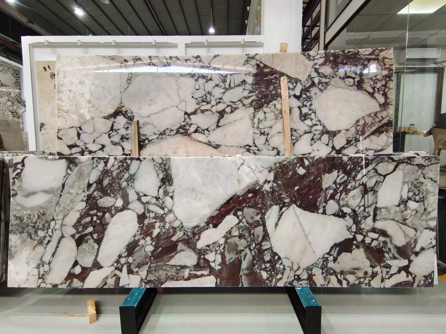 Custom Calacatta Viola Marble Bvlgari White Marble slabs For Round Table Living Room Table Top