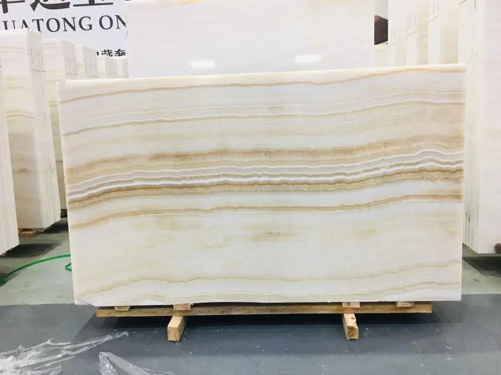 OEM/ODM onix Onice Natural Stone Marble Polished Straight grain white onyx Jade slabs