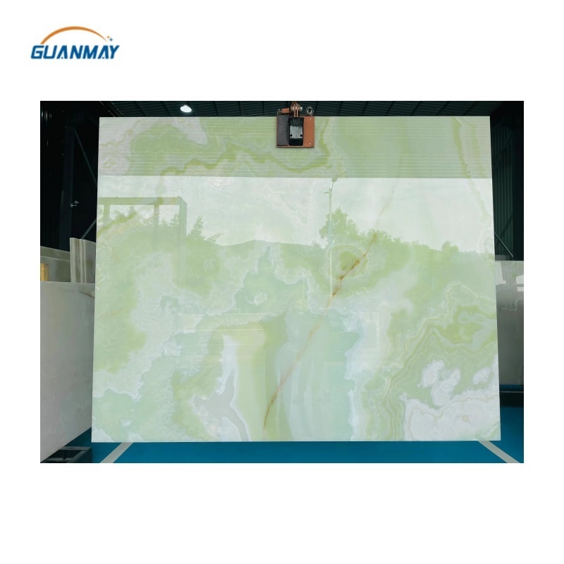 New style luxury stone cyan green marble slabs green onyx marble for villa interior wall decoration and countertop