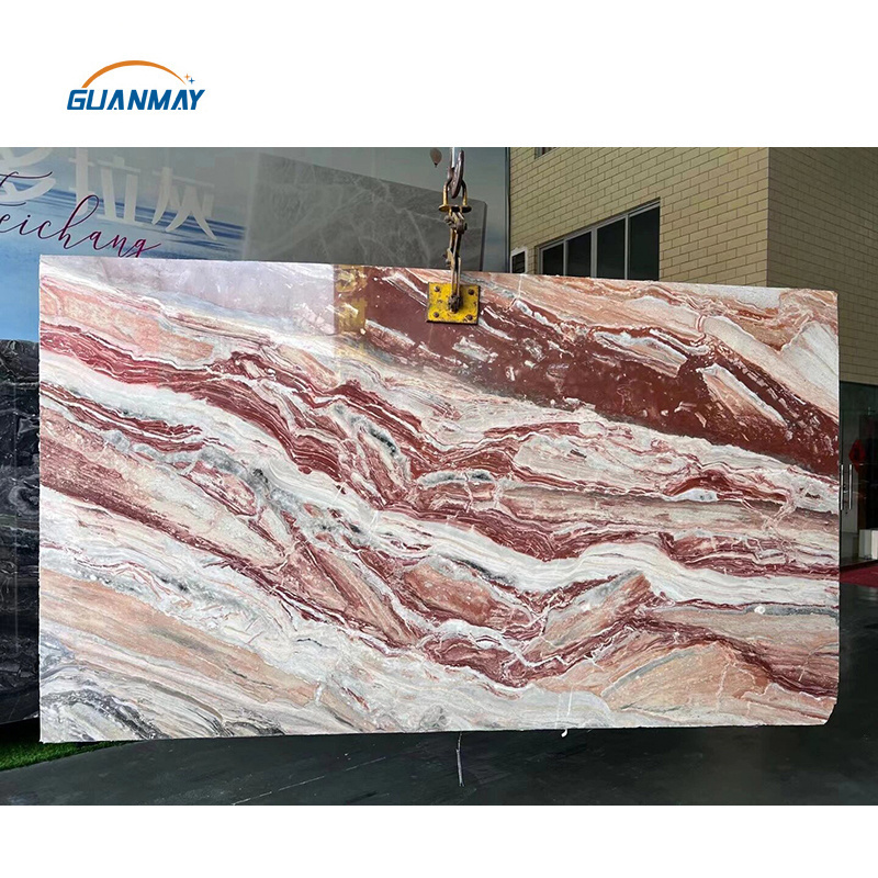 New Arrival Italy Monica Red Marble Slabs for Floors Walls Countertops Table Tops