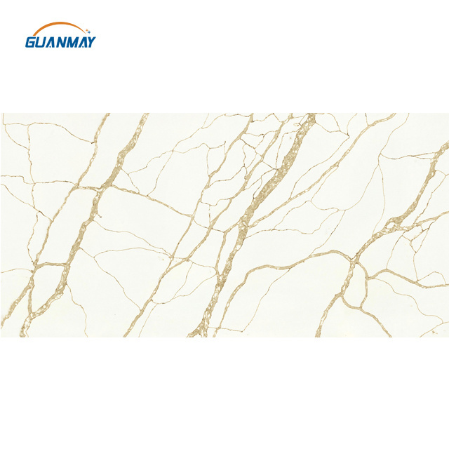 Calacatta Gold Quartz Customized Slab Factory Price Engineered Quartz