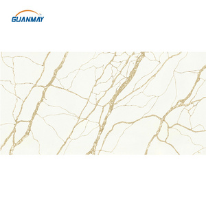 Calacatta Gold Quartz Customized Slab Factory Price Engineered Quartz