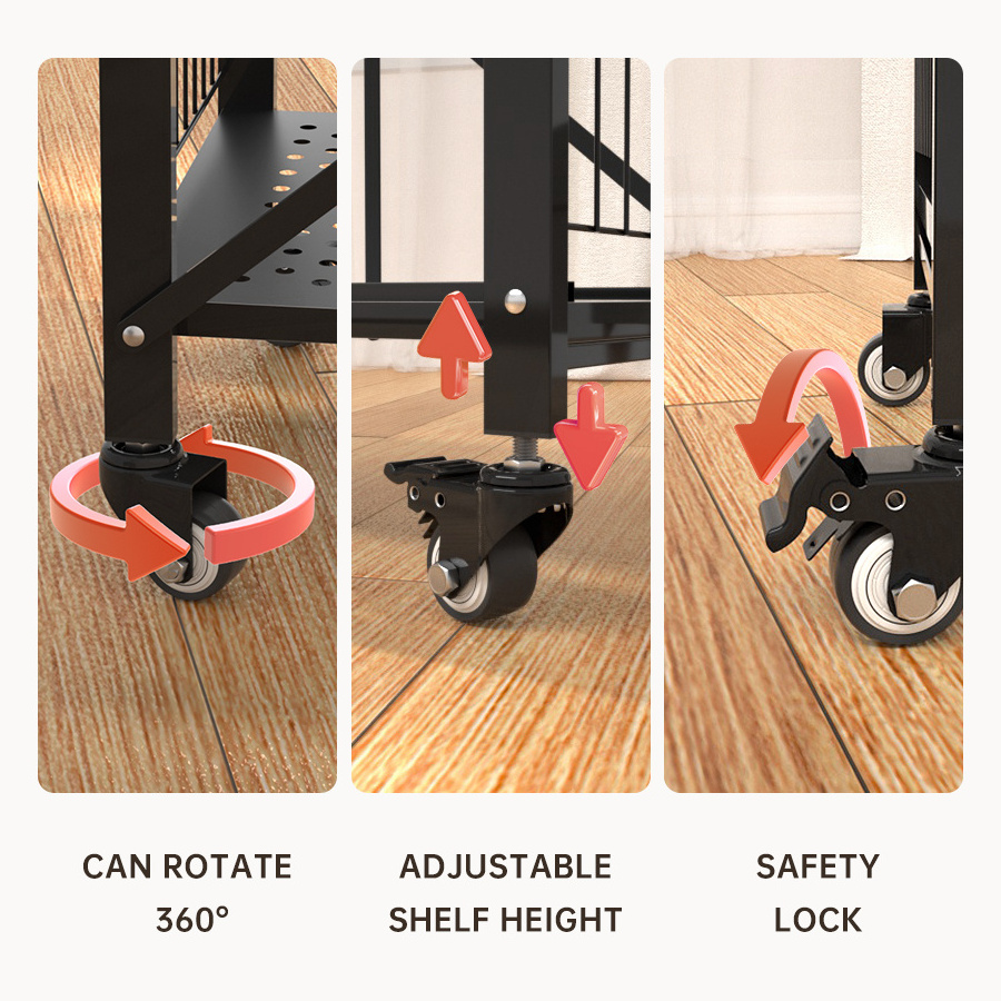 Clothes rack with wheel, Metal Portable Closets, Foldable Clothes Airer, Drying Racks for Clothes Shoes