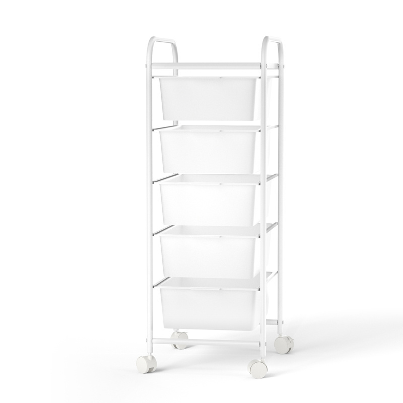 Laundry Room Organizer 5 Tier Shelving Plastic Drawer Racks Storage Shelves Units Display