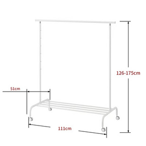 Modern Hanging Garment Display Rack White Clothing Display Stand For Shop Or Home