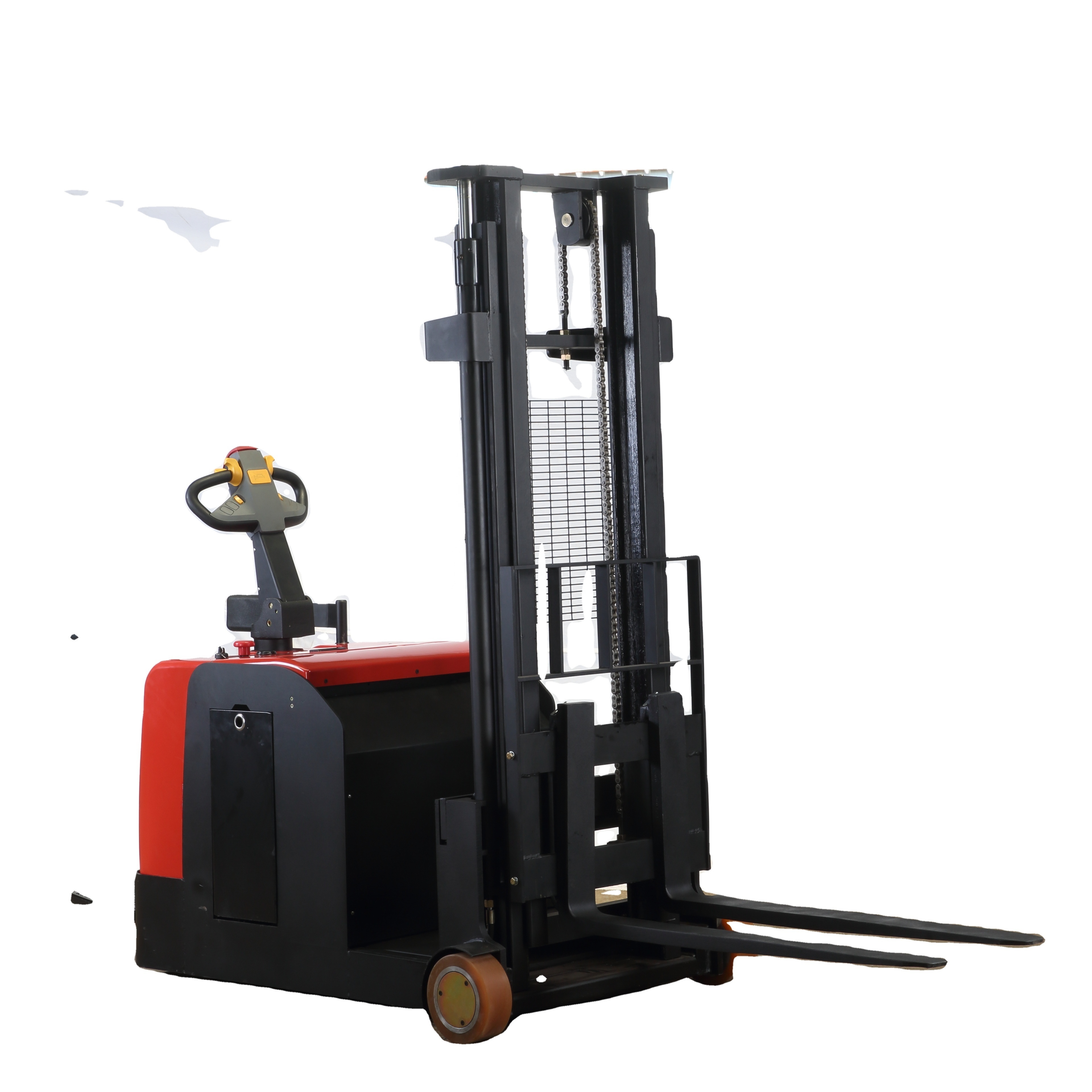 Lifting 2000kg full Electric fork lift hand pallet truck stacking machines container self loading stacker for factory works