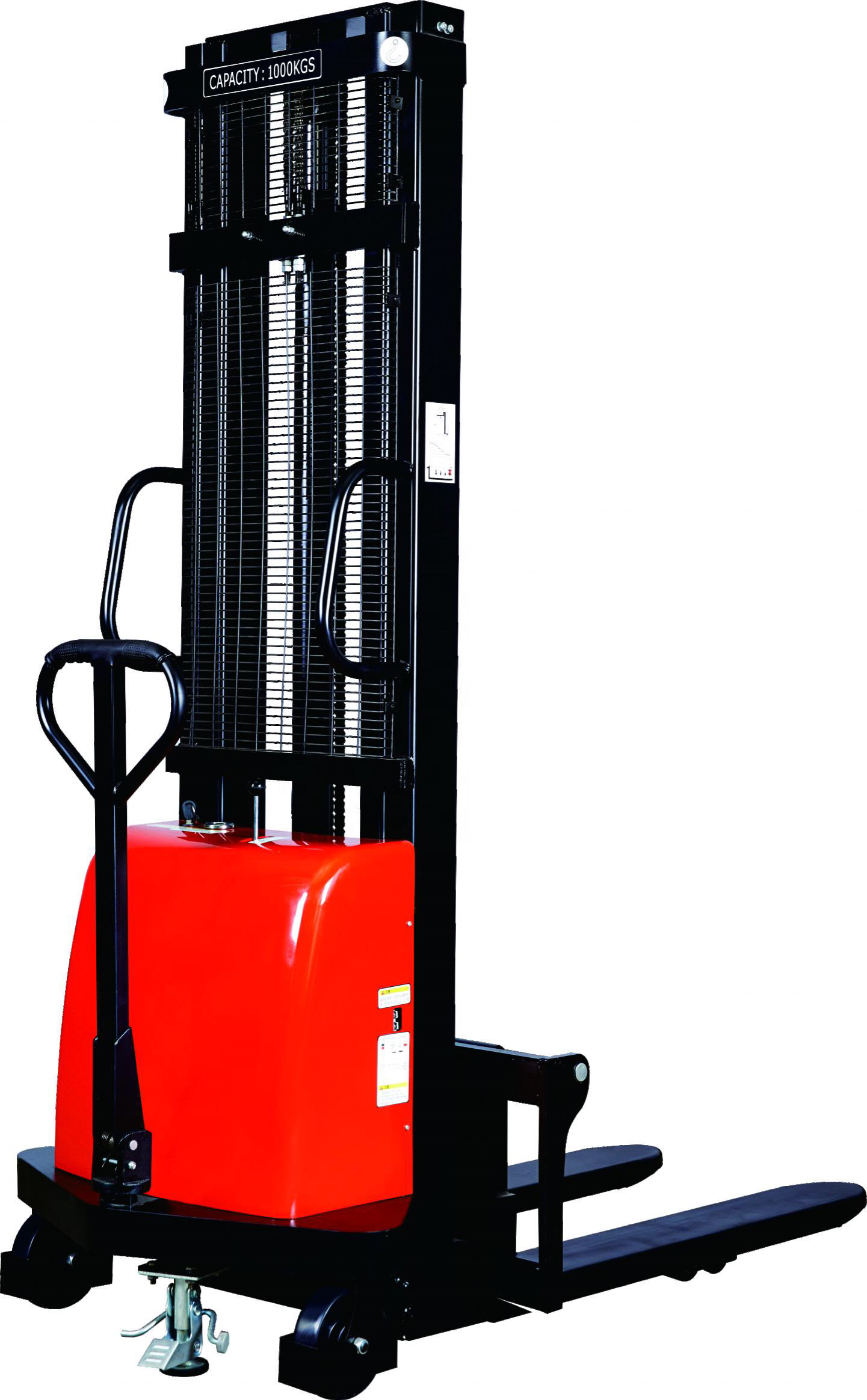 2000KG 3.5m height full-electric portable self loading stacker ladder truck mounted forklift electric forklift for warehouse