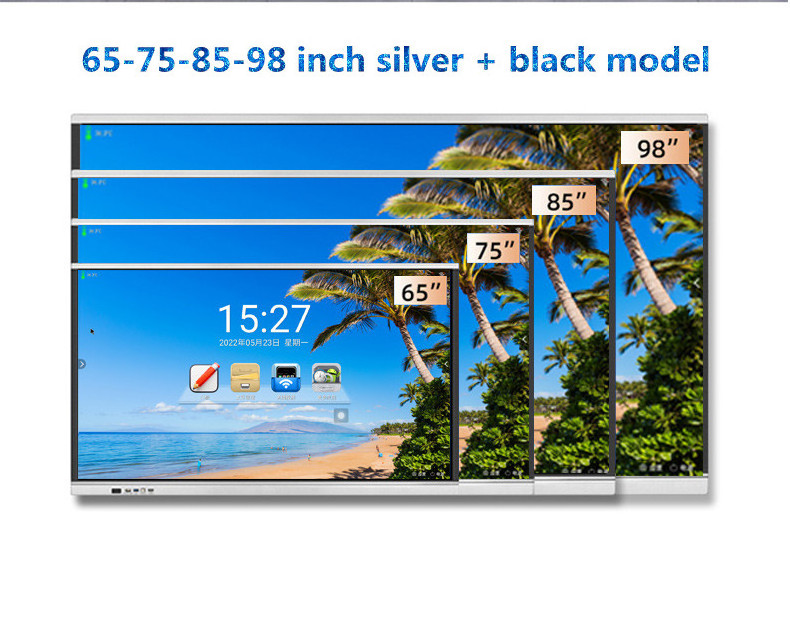 customize 55 65 75 85 86 98 inch Conference Machinery Monitor White Multimedia Mobile Smart Board Interactive Whiteboard