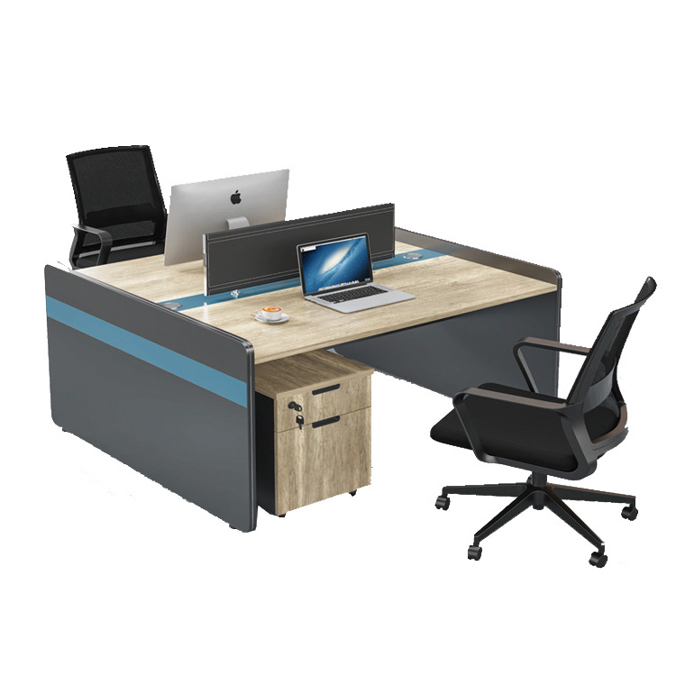 Hot sale modular office desk furniture portable call centre 2 Person private work station computer table office staff desk