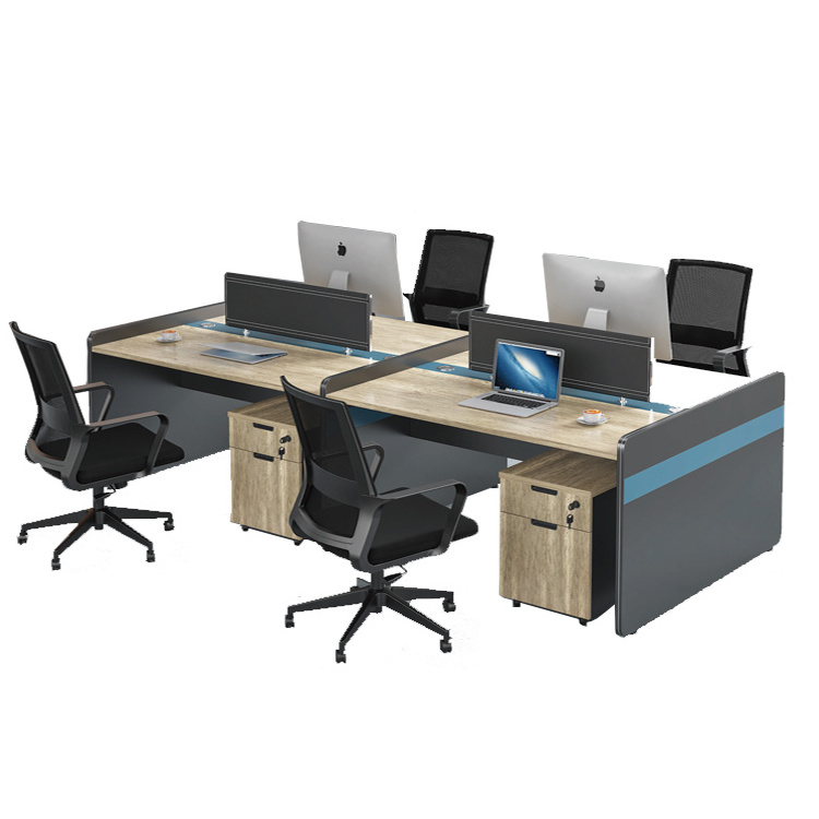 Hot sale modular office desk furniture portable call centre 2 Person private work station computer table office staff desk