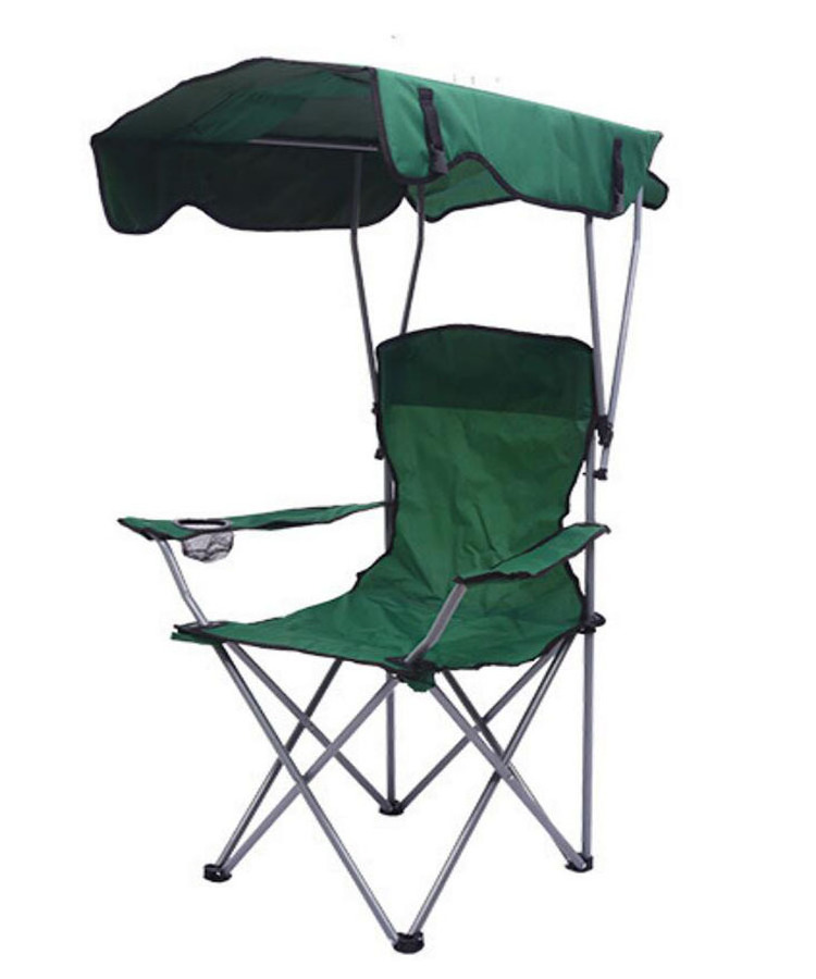 Factory Supply Hot Selling Ceiling Casual and Portable Outdoor Folding Fishing Camping chair beach Chair with Awning