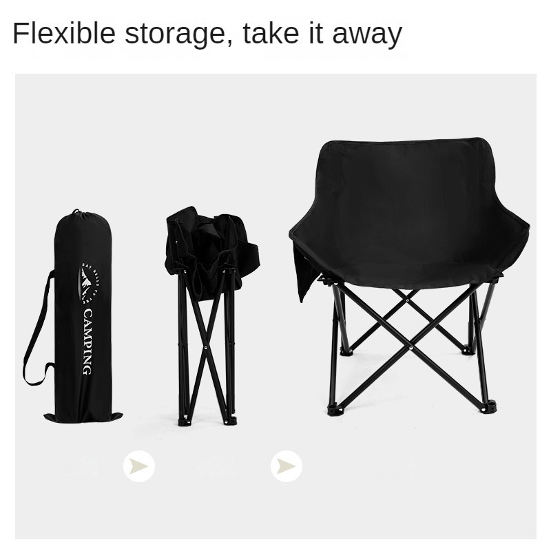 wholesale Outdoor Portable Ultralight Sketch Foldable beach lounge Leisure Arm chair Camping Camp Chair moon beach chair