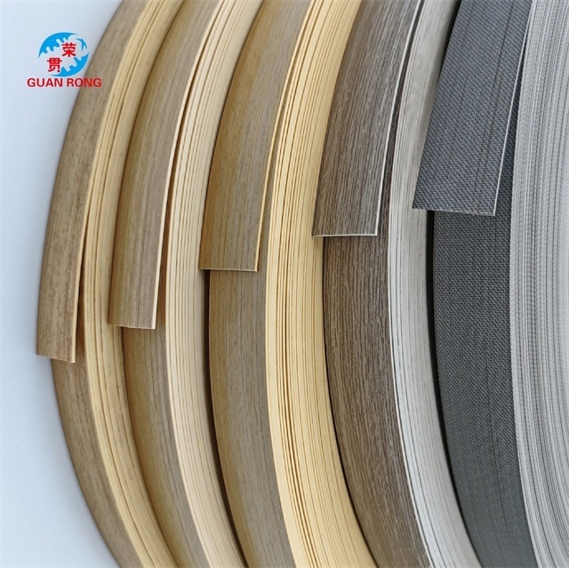 Factory Supply Hot Selling High Gloss Wood Grain Plastic Edge Tape Furniture PVC Edge Bands