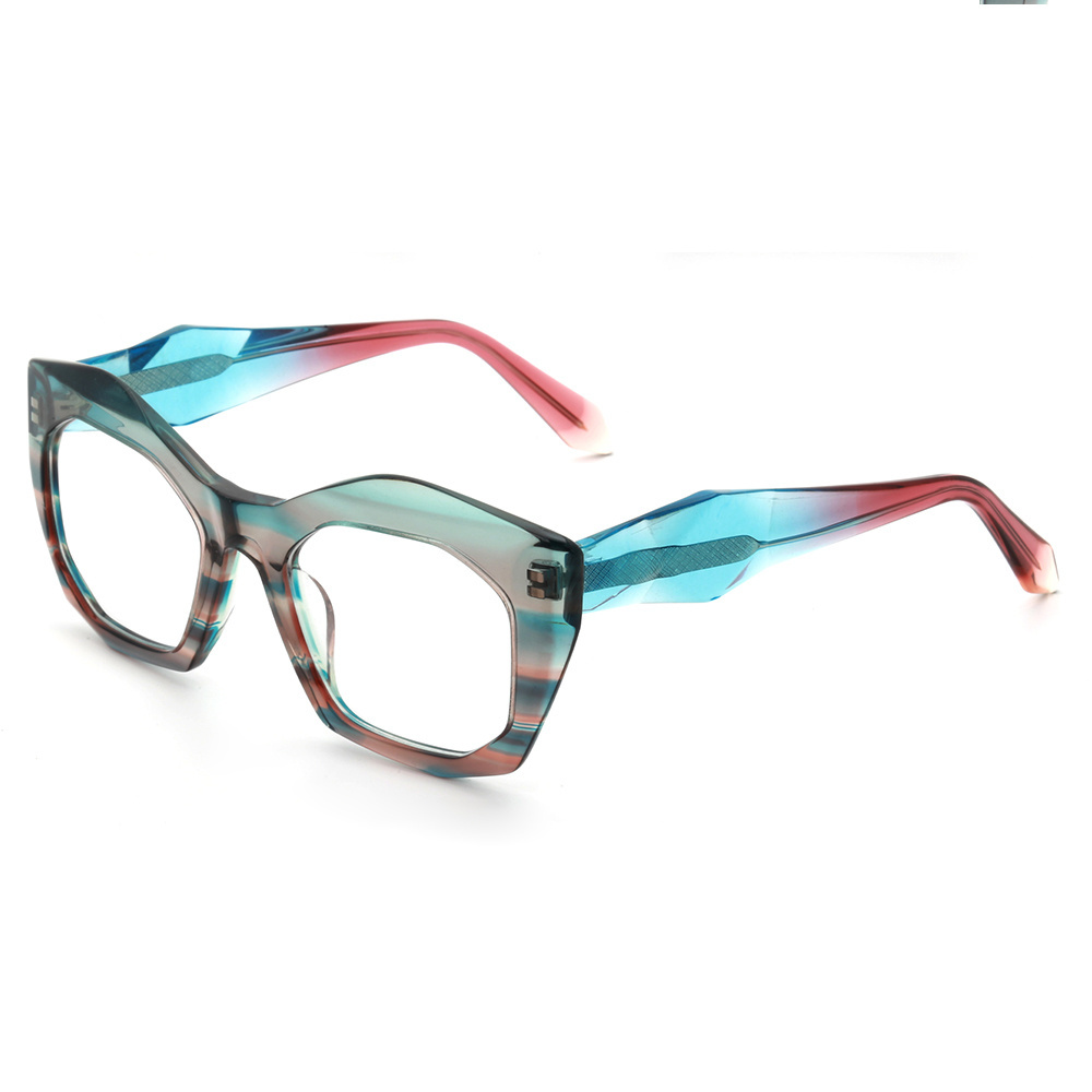 G6066 China wholesale new model eyewear square optical big frame acetate glasses