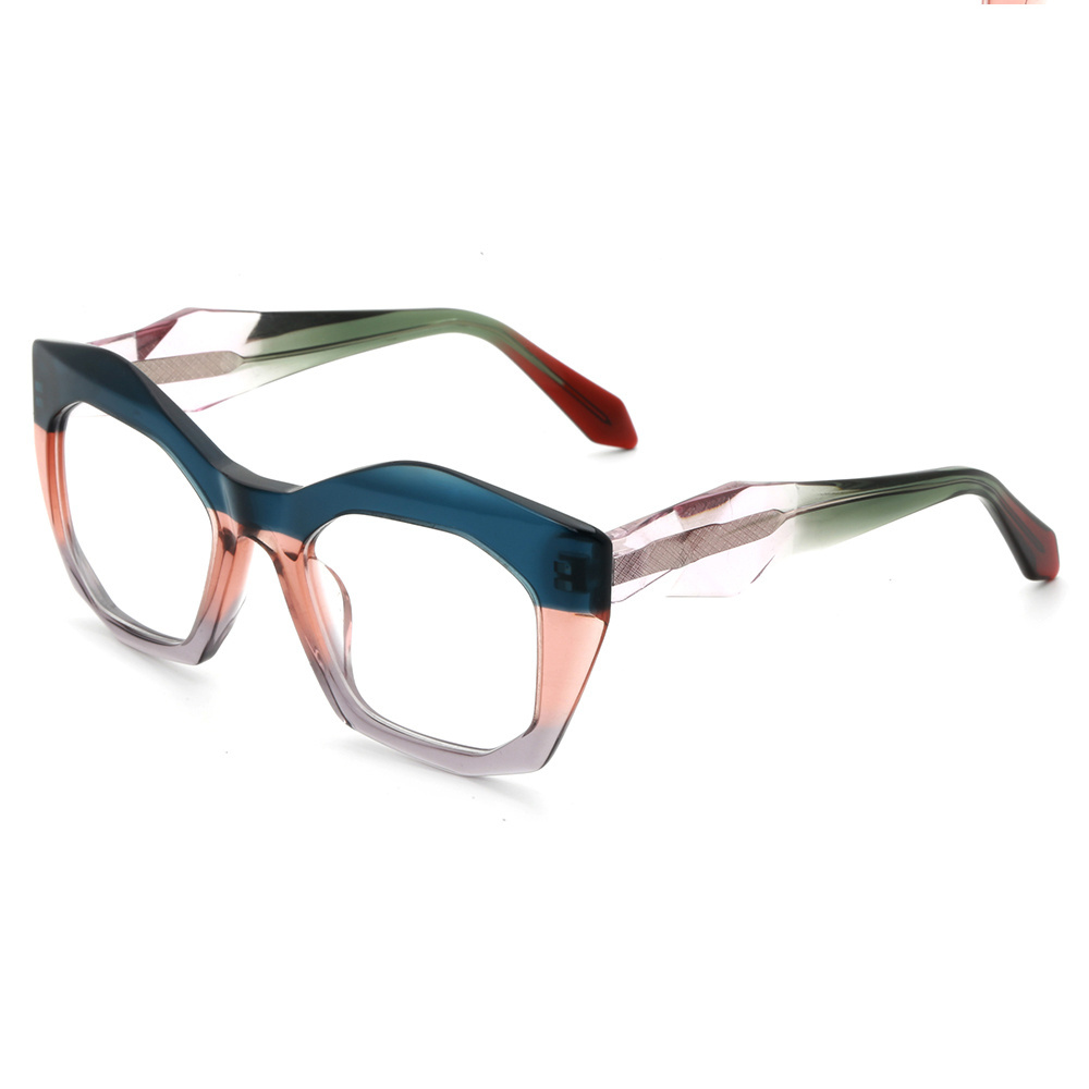 G6066 China wholesale new model eyewear square optical big frame acetate glasses