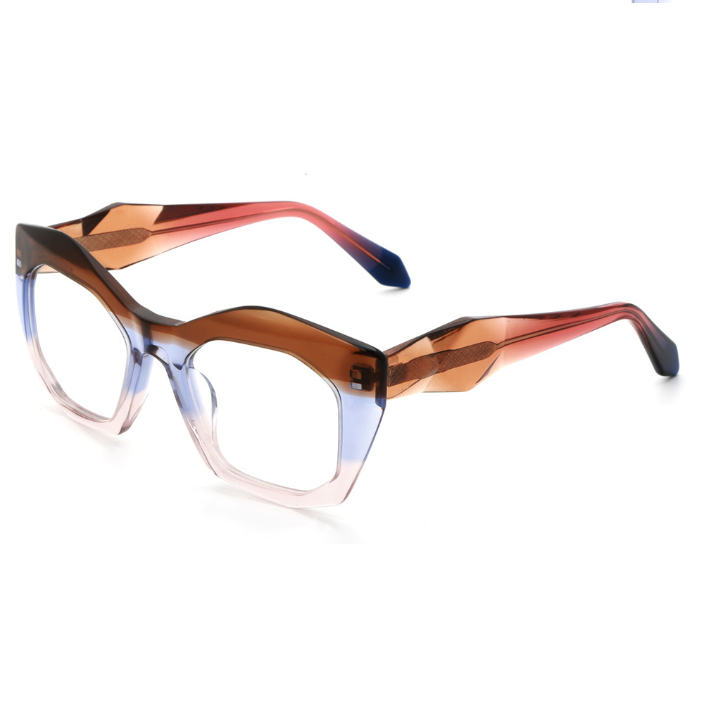 G6066 China wholesale new model eyewear square optical big frame acetate glasses