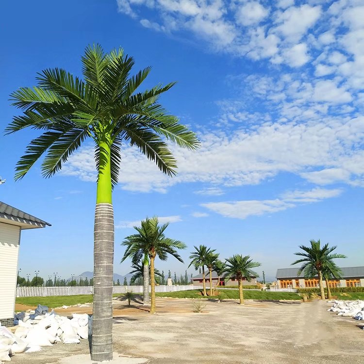 Simulated King Coconut Tree Artificial Palm Tree with U-V protection for Landscape Outdoor Decoration