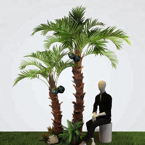 High quality outdoor decoration large artificial plastic palm tree