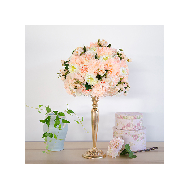 Beauty plastic silk flower artificial rose indoor wedding ball wedding artificial flower ball wedding centerpieces flower ball