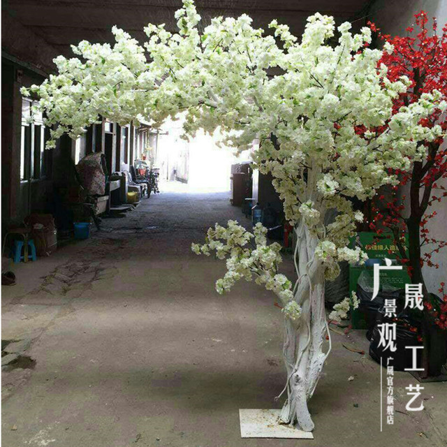 High quality metal artificial plants trees wholesale silk cherry blossom tree centerpiece cherry blossom tree wall decor