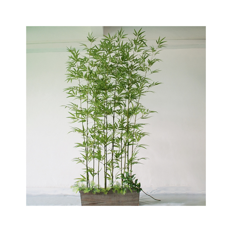 Customized Green Bamboo Poles Plastic Leaves Artificial Plants for garden Outdoor Indoor Decoration