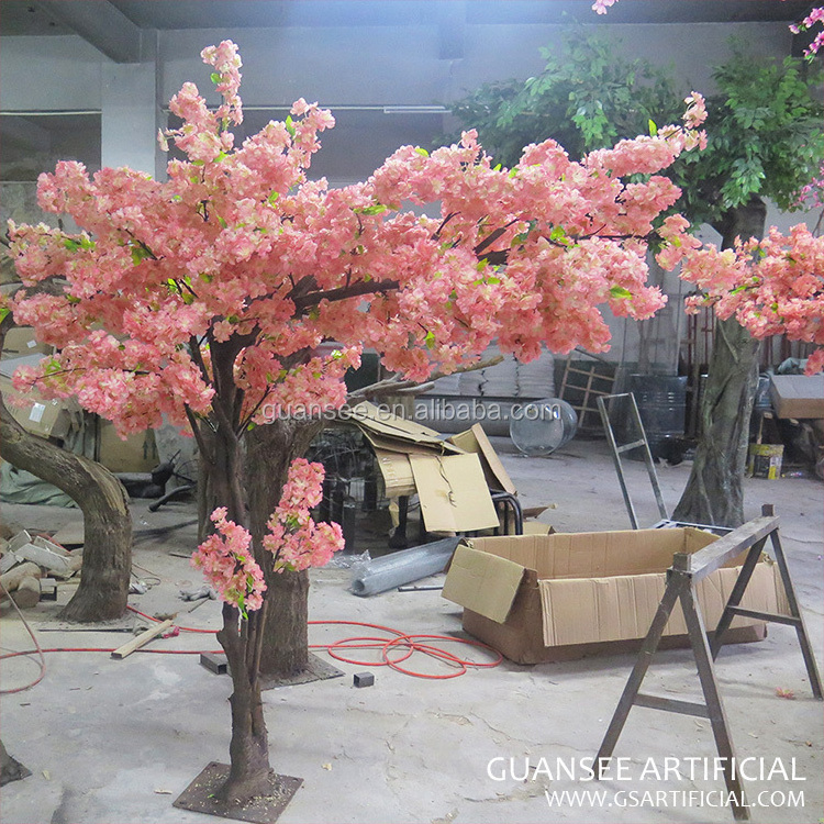 High quality metal artificial plants trees wholesale silk cherry blossom tree centerpiece cherry blossom tree wall decor