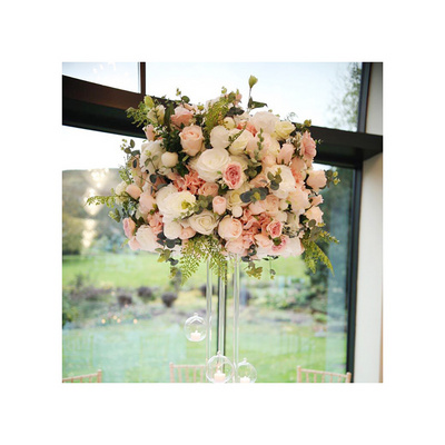 Beauty plastic silk flower artificial rose indoor wedding ball wedding artificial flower ball wedding centerpieces flower ball