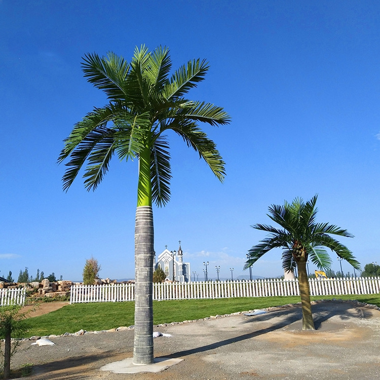 Simulated King Coconut Tree Artificial Palm Tree with U-V protection for Landscape Outdoor Decoration