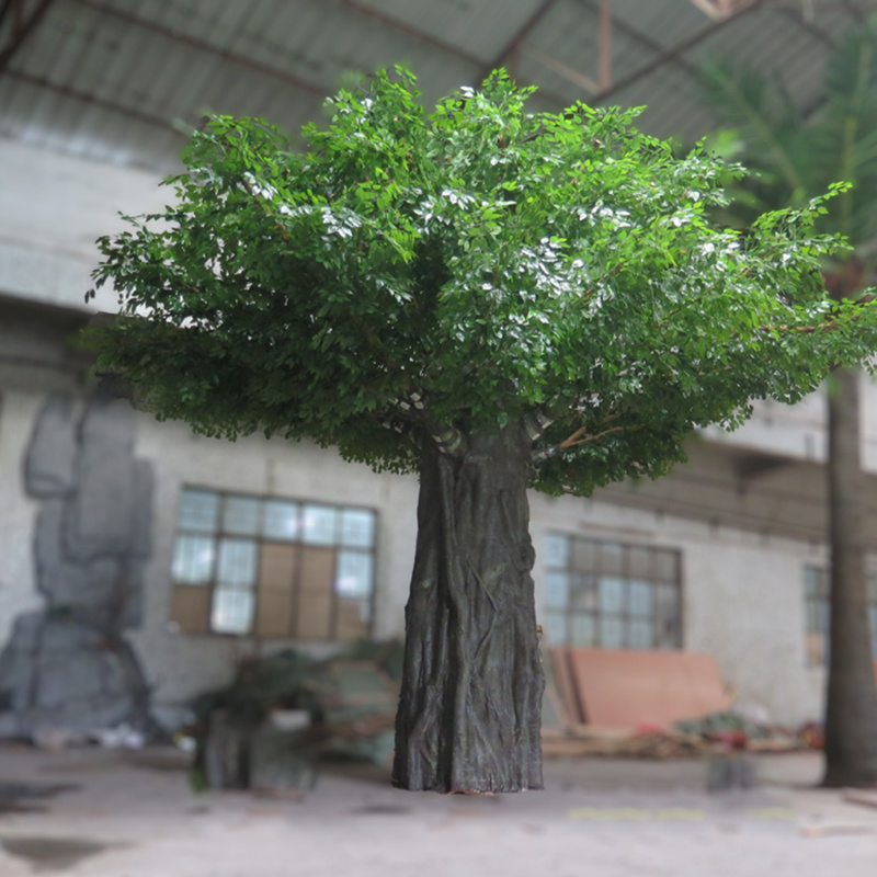 Ancient Green Landscape Indoor or Outdoor Decorative 3m Large Artificial Ficus Banyan Trees